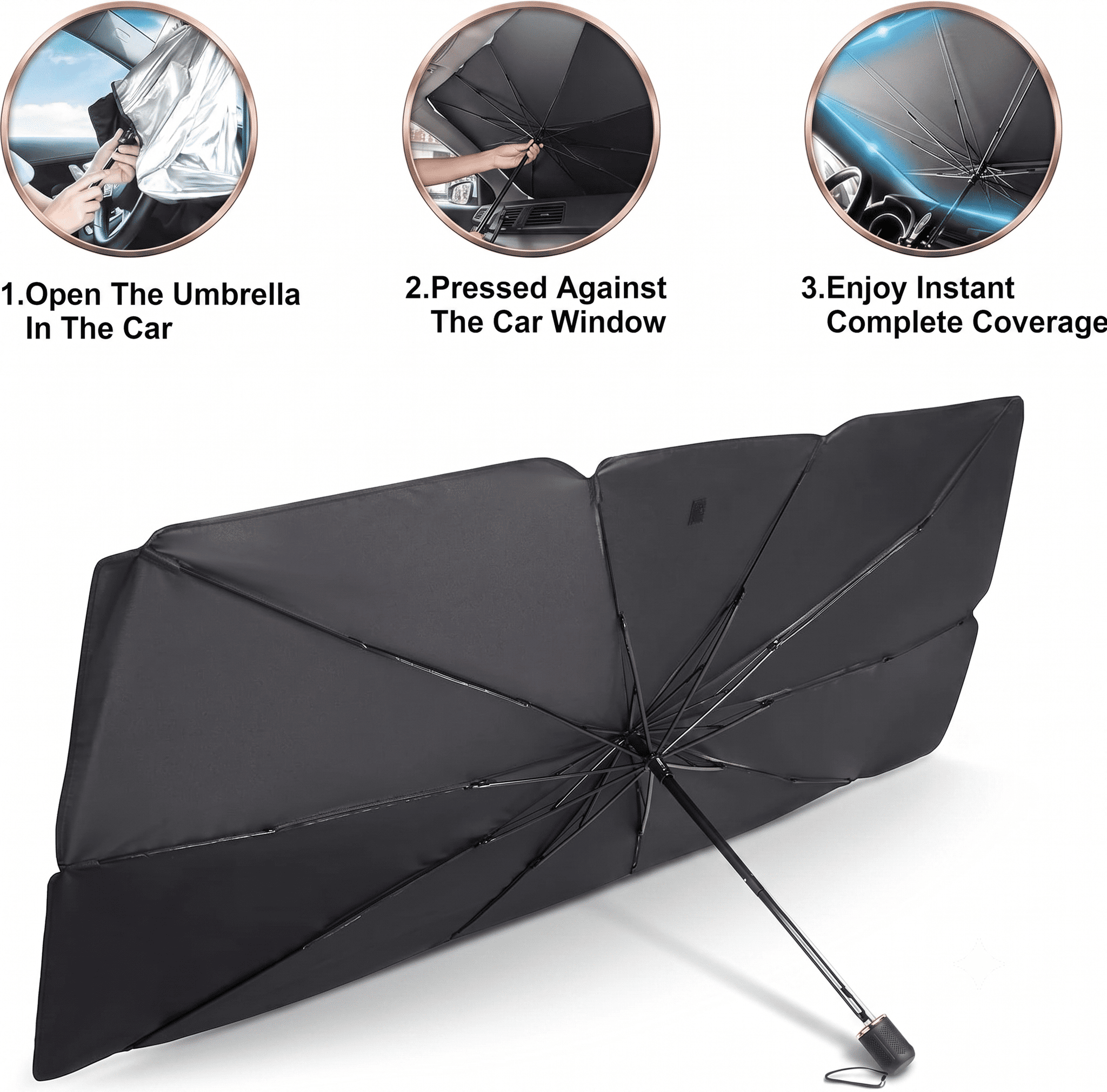 Foldable Car Windshield Sun Shade Umbrella